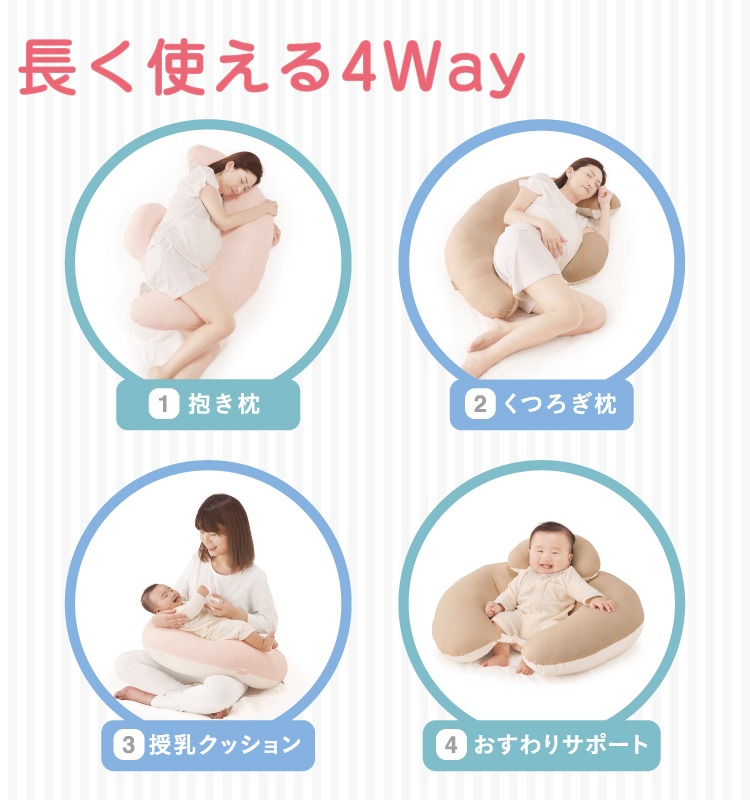妊婦用抱き枕 GYUTTO 4WAY | 日本製チャイルドシート エールベベ AILEBEBE 公式サイト